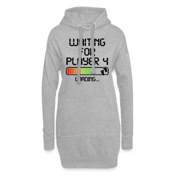 Zweites Mal Papa Mama Vater Mutter Zweites Kind - Hoodie-Kleid - Grau meliert - Vorne