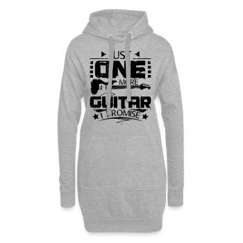One more e-guitare - Sweat-shirt à capuche long Femme - gris chiné - Devant
