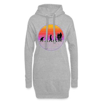 Soins aux personnes âgées Evolution Rétro Aide-soignante Maison de retraite - Sweat-shirt à capuche long Femme - gris chiné - Devant