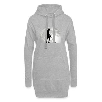 Sondeur Lune Détecteur de métaux Sondler - Sweat-shirt à capuche long Femme - gris chiné - Devant