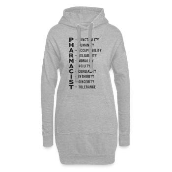 Pharmacies technicien pharmacie pharmacie cadeau - Sweat-shirt à capuche long Femme - gris chiné - Devant
