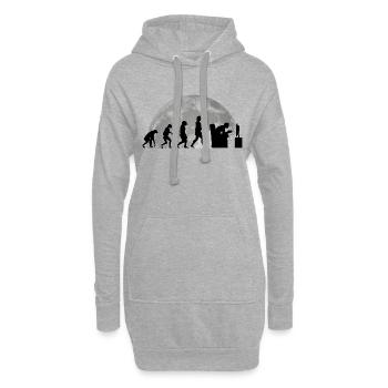 Gamer Evolution Moon Gaming Jeu vidéo - Sweat-shirt à capuche long Femme - gris chiné - Devant