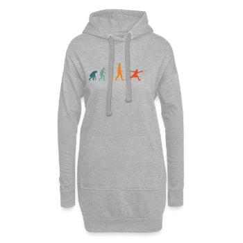 Fechten Evolution Retro Fechter Fechtsport - Hoodie-Kleid - Grau meliert - Vorne
