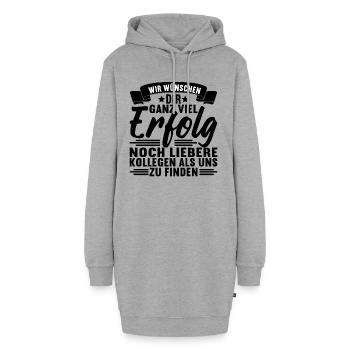 Abschiedsgeschenk Kollegen Jobwechsel - Hoodie-Kleid - Grau meliert - Vorne