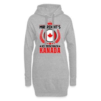 Kanada Urlaub Spruch Toronto Reise Geschenk - Hoodie-Kleid - Grau meliert - Vorne