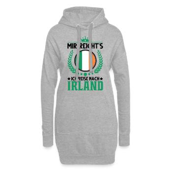 Irland Urlaub Spruch Irische Flagge Geschenk - Hoodie-Kleid - Grau meliert - Vorne