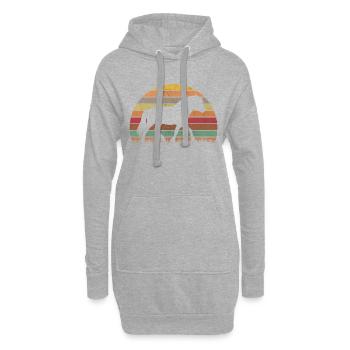 Fjordpferd Retro Norweger Pferd Fjord Pferd - Hoodie-Kleid - Grau meliert - Vorne