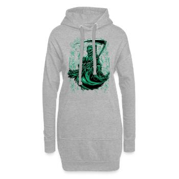 Sensenmann Halloween Geschenk - Hoodie-Kleid - Grau meliert - Vorne