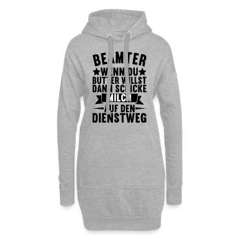 Beamter Verbeamtung Geschenk - Hoodie-Kleid - Grau meliert - Vorne