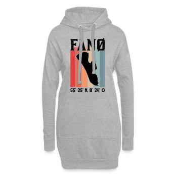 Fanö Koordinaten Dänemark Urlaub Fanø - Hoodie-Kleid - Grau meliert - Vorne