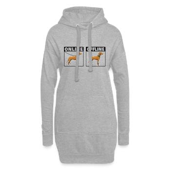 Magyar Vizsla Online Offline Drahthaar Vizsla - Hoodie-Kleid - Grau meliert - Vorne