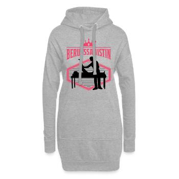 Berufssadistin Physiotherapeut Physio - Hoodie-Kleid - Grau meliert - Vorne