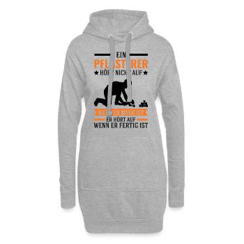 Pflasterer Spruch Steinsetzer Pflastersetzer - Hoodie-Kleid - Grau meliert - Vorne