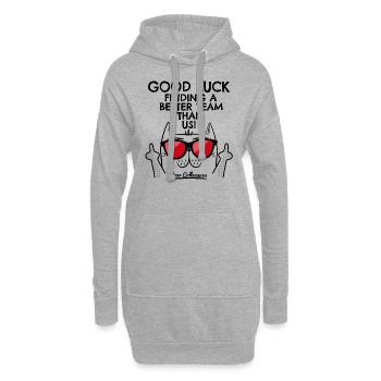 Jobwechsel Neuer Job Abschied Abschiedsgeschenk - Hoodie-Kleid - Grau meliert - Vorne