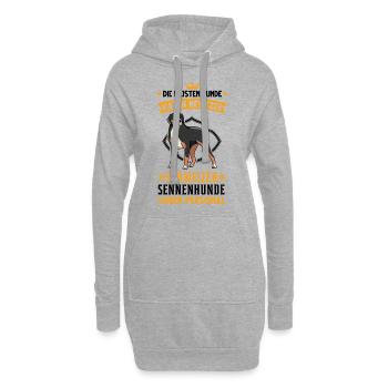 Großer Schweizer Sennenhund Personal - Hoodie-Kleid - Grau meliert - Vorne