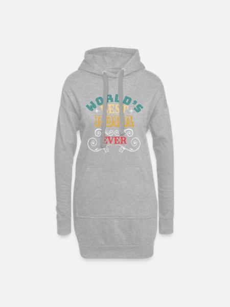 Worlds Best Popa Ever - Hoodie-Kleid - Grau meliert