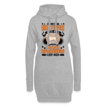 Lagotto Romagnolo Lagotti Trüffelhund - Hoodie-Kleid - Grau meliert - Vorne