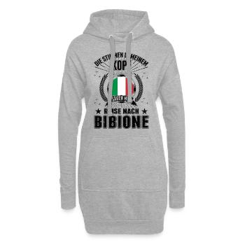 Bibione Stimmen Italien Urlaub Reise Geschenk - Hoodie-Kleid - Grau meliert - Vorne