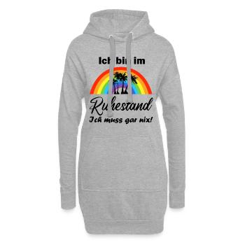 Ruhestand Pension Rentnerin Rentner Rente Geschenk - Hoodie-Kleid - Grau meliert - Vorne