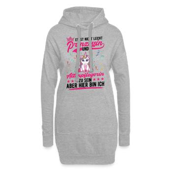 Altenpflegerin Prinzessin Altenpflege Pflegekraft - Hoodie-Kleid - Grau meliert - Vorne
