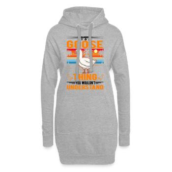 Goose Thing Goose Goose Goose Breeder - Hoodie Dress - heather grey - Front