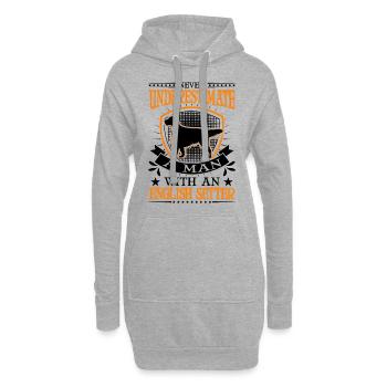Setter anglais Homme Setter anglais - Sweat-shirt à capuche long Femme - gris chiné - Devant
