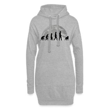Grand chien de montagne suisse - Sweat-shirt à capuche long Femme - gris chiné - Devant
