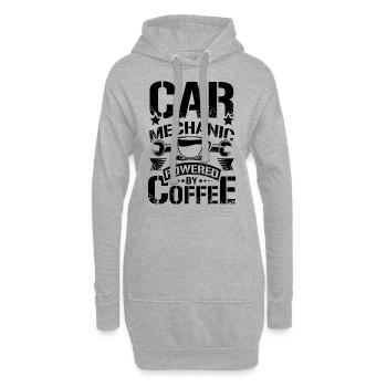 Car Mechanic coffee - Hoodie Dress - heather grey - Front