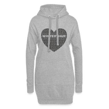 Winterthur Herz - Hoodie-Kleid - Grau meliert - Vorne