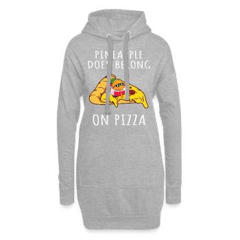 Pizza Hawaii Ananas Pizza Essen - Hoodie-Kleid - Grau meliert - Vorne