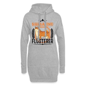 Shiba Inu Flüsterer - Hoodie-Kleid - Grau meliert - Vorne