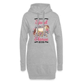 Best Fjord Horse Mom Norwegisches Fjordpferd - Hoodie-Kleid - Grau meliert - Vorne