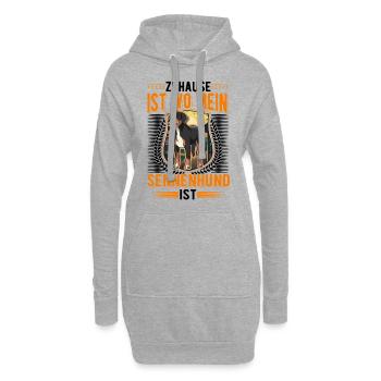 Großer Schweizer Sennenhund Personal - Hoodie-Kleid - Grau meliert - Vorne