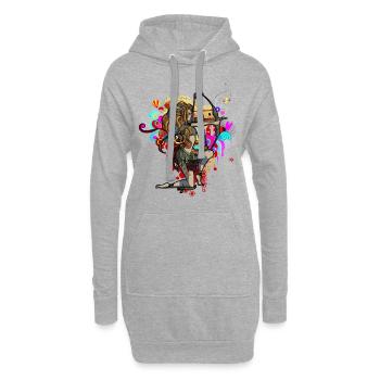 Archery - Hoodie Dress - heather grey - Front