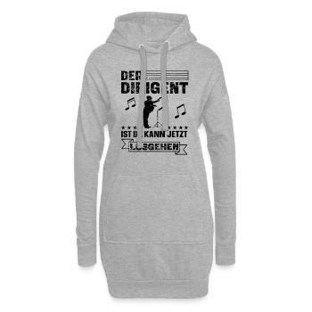 Lustiger Dirigent Dirigieren Spruch - Hoodie-Kleid - Grau meliert - Vorne