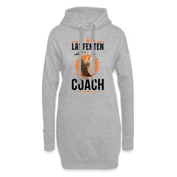 Laufenten Coach Indische Laufente Flaschenente - Hoodie-Kleid - Grau meliert - Vorne