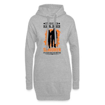 Altenpflegerin Studieren Spruch Altenheim - Hoodie-Kleid - Grau meliert - Vorne