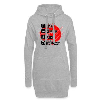 Judo Judoka Japanischer Kampfsport - Hoodie-Kleid - Grau meliert - Vorne