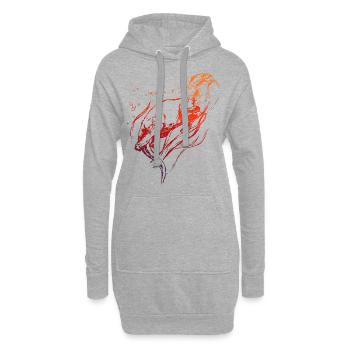 Otter - Hoodie-Kleid - Grau meliert - Vorne