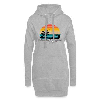 Hermosa City Beach Plages de Californie - Sweat-shirt à capuche long Femme - gris chiné - Devant