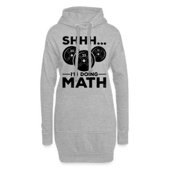 Shhh I'm doing Math Gym Fitness Training - Hoodie-Kleid - Grau meliert - Vorne