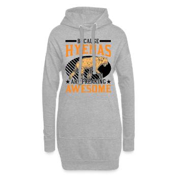 J’aime vraiment hyènes, ok Earth Wolf Hyena - Sweat-shirt à capuche long Femme - gris chiné - Devant