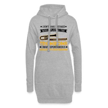 Trombone Trombone Trombone Joueur Tromboniste - Sweat-shirt à capuche long Femme - gris chiné - Devant
