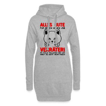 Abschied Kollege Abschiedsgeschenk Jobwechsel - Hoodie-Kleid - Grau meliert - Vorne