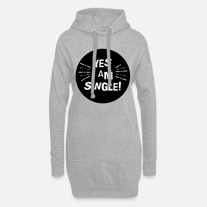 Single - Hoodie-Kleid - Grau meliert