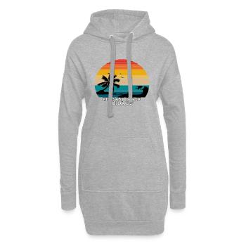 Red Sand Beach Hawaii gift - Hoodie-Kleid - Grau meliert - Vorne