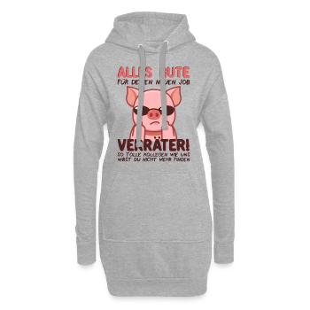 Abschied Kollege Abschiedsgeschenk Jobwechsel - Hoodie-Kleid - Grau meliert - Vorne