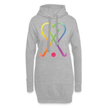 Hockey - Sweat-shirt à capuche long Femme - gris chiné - Devant