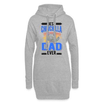 Best Chinchilla Dad Ever - Hoodie-Kleid - Grau meliert - Vorne