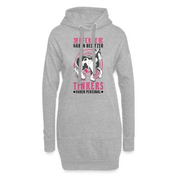 Pferde haben Besitzer Tinkers haben Personal - Hoodie-Kleid - Grau meliert - Vorne